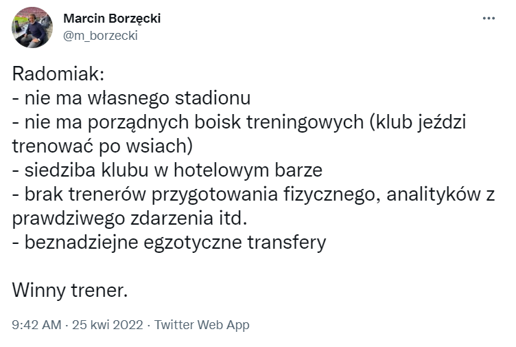 ''Grzechy'' Radomiaka, ale WINA trenera XD